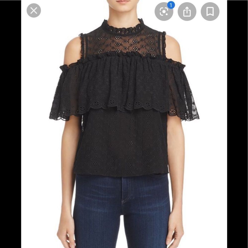 Rebecca Taylor cold shoulder top